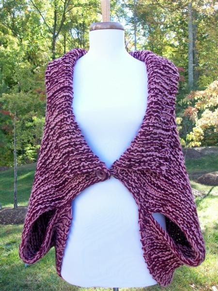 Ladies Bolero - Shrug, Pink and Burgundy