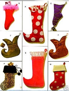 McCall's 4993 Christmas Stockings  Sewing Pattern Uncut Complete