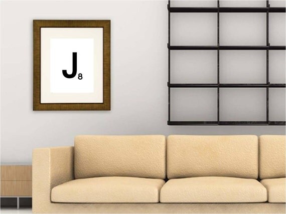 Individual Scrabble Tile Letter Print via ScrabblePrints