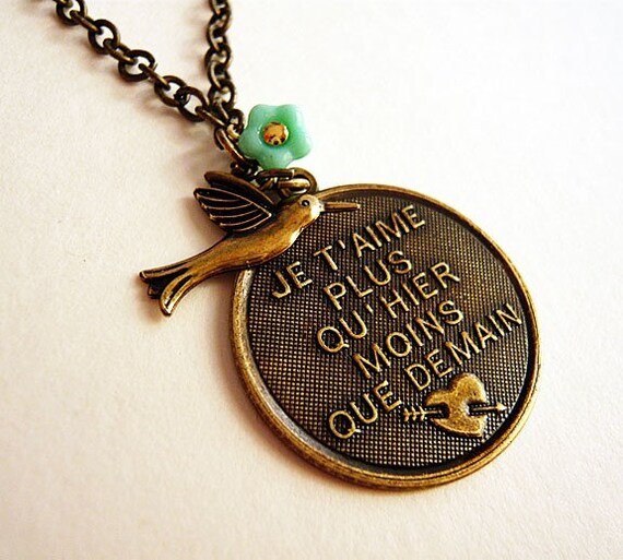 Romantic French Coin Charm by MaruMaru on Etsy Romantic French Coin Charm by MaruMaru on Etsy