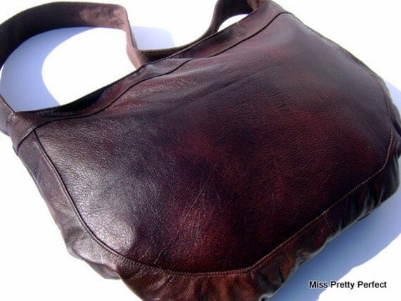 Large Leather Overnight Bag in Chocolate Brown Leather