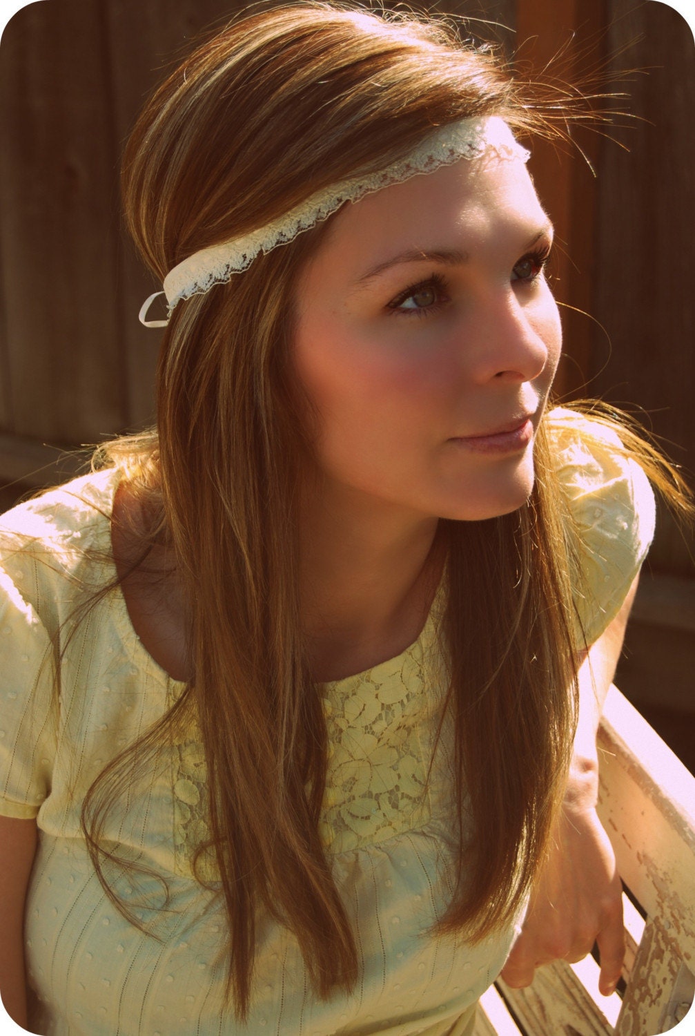 Vintage Lace Hippie Headband From peacelovevintageshop