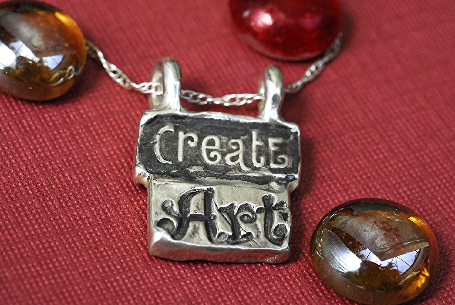 Create Art Necklace in Sterling Silver Personalized