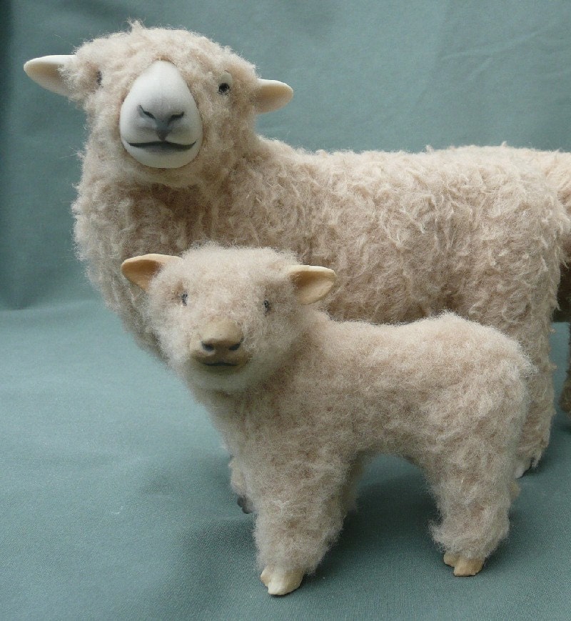 Babydoll Southdown Ewe with Lamb