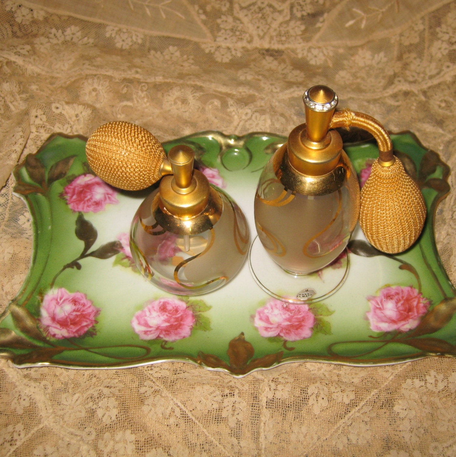 Vintage Holm Spray Perfume Atomizer Set by VintageHaven on Etsy