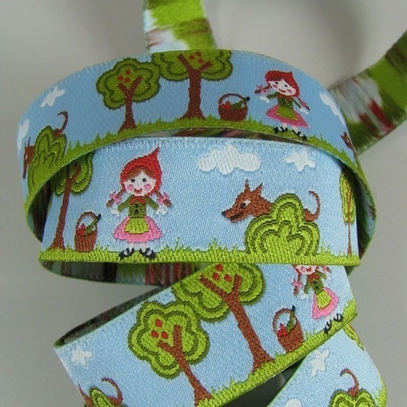 Little Red Riding Hood Ribbon - Farbenmix Ribbon - 1 yard