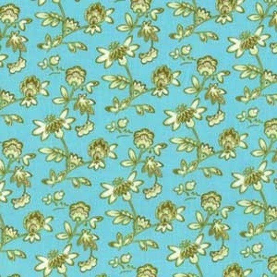 Paula Prass Petite Garden Fabric in Ocean for Michael Miller Fabrics
