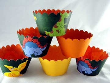 Dinosaur Cupcake Wrappers 2