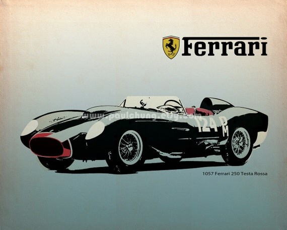  1957 Ferrari 250 Testa Rossa by paulchung on Etsy 