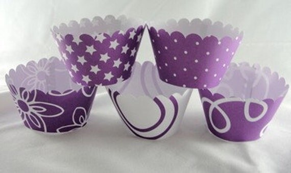 Purple Cupcake Wrappers