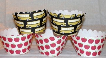 Back to School Cupcake Wrappers