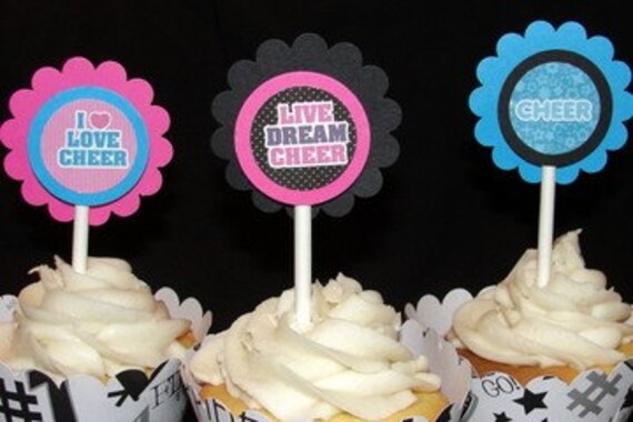 Cheerleading Cupcake Toppers