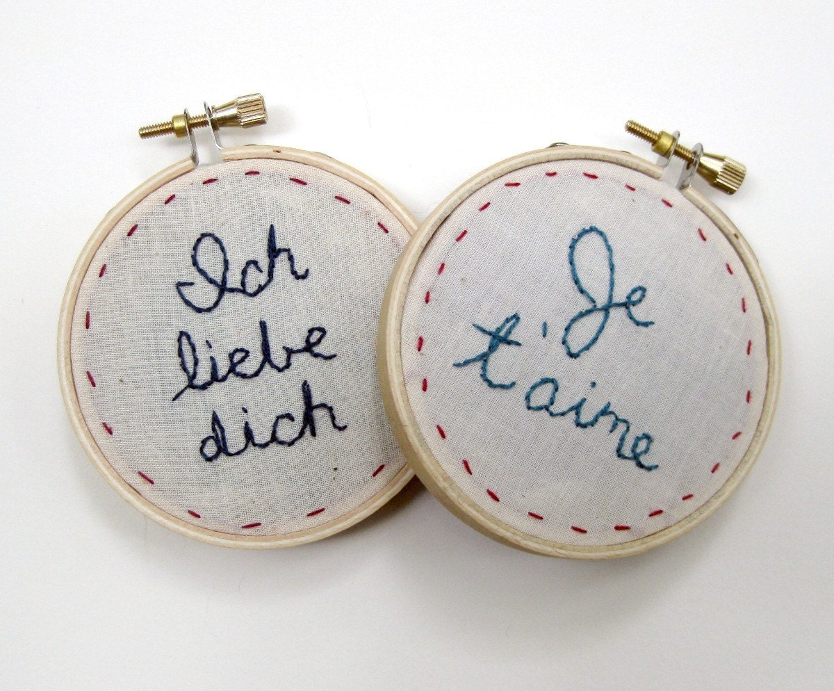 Je t'aime Embroidery
