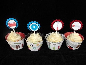 Tool Time Cupcake Toppers