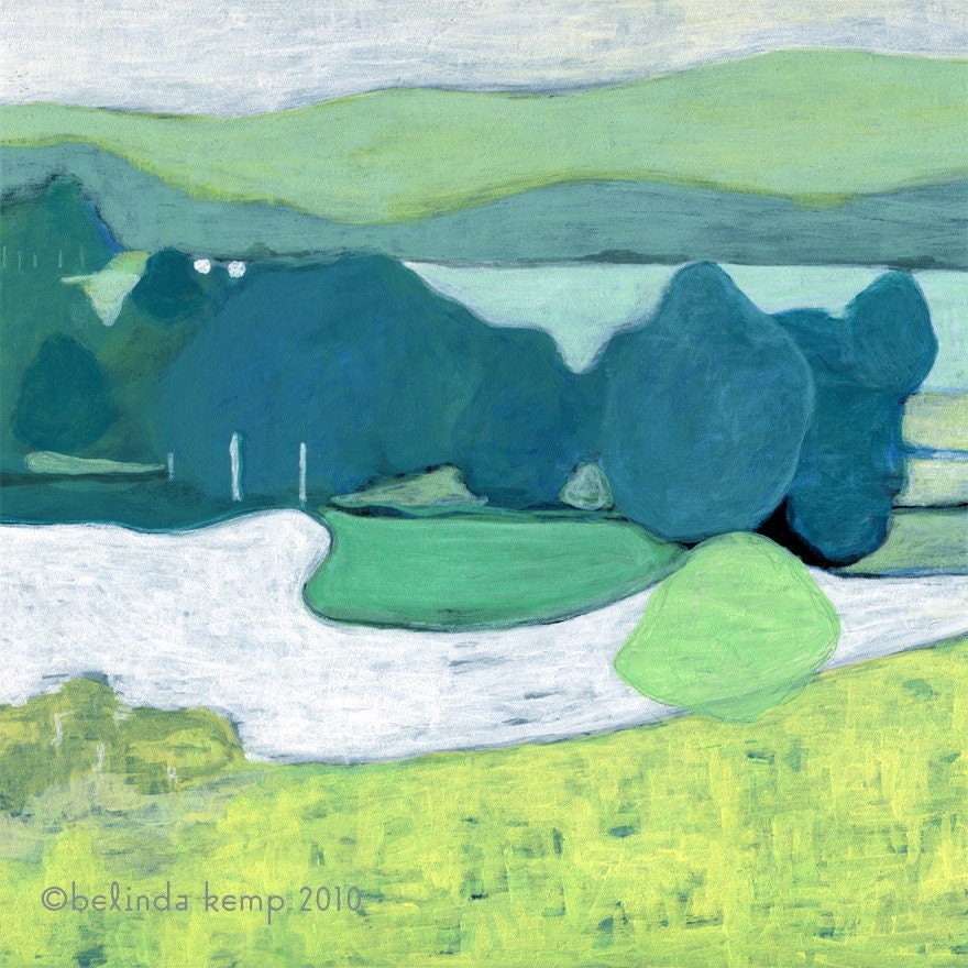 archival fine art giclee print . landscape . the river