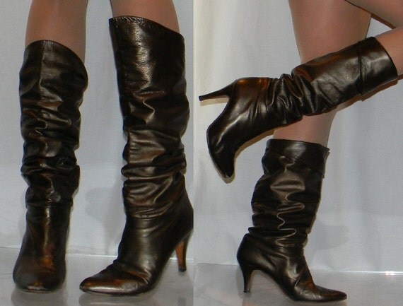 sz 9 AMAZING bronze metallic QUALITY boots BEST on ETSY