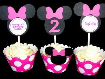 Minnie Mouse Hot Pink Birthday Cupcake Kit