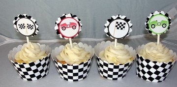 Race Car Cupcake Toppers