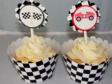 Race Car Cupcake Toppers
