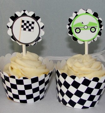 Race Car Cupcake Toppers