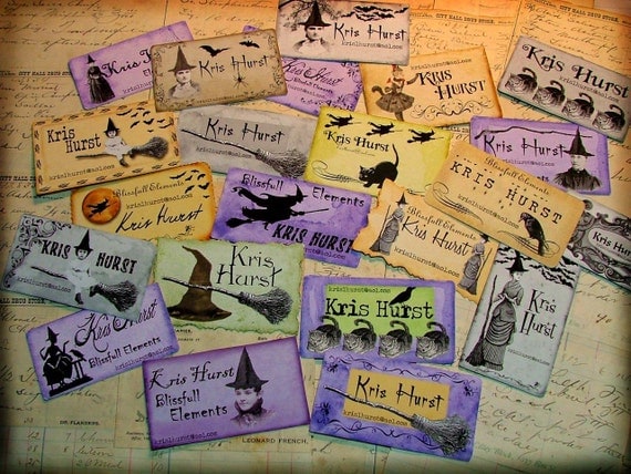 Personalized Halloween calling cards download