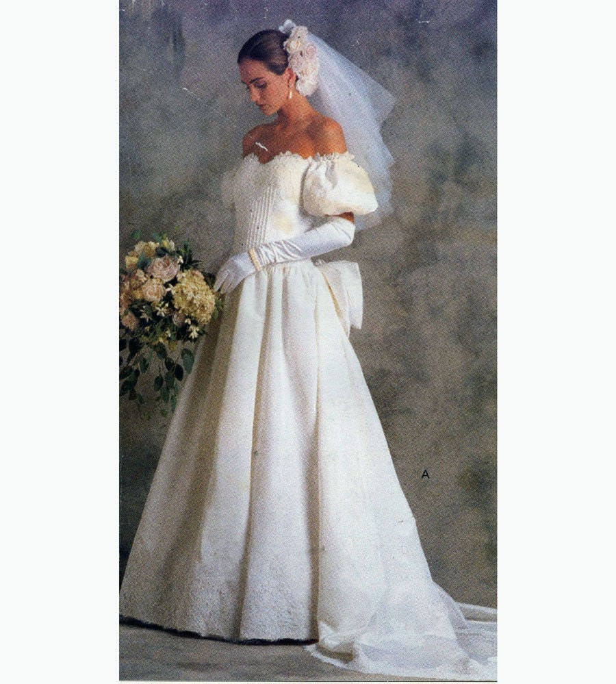 80s Wedding dress Sewing Pattern Vogue 2179