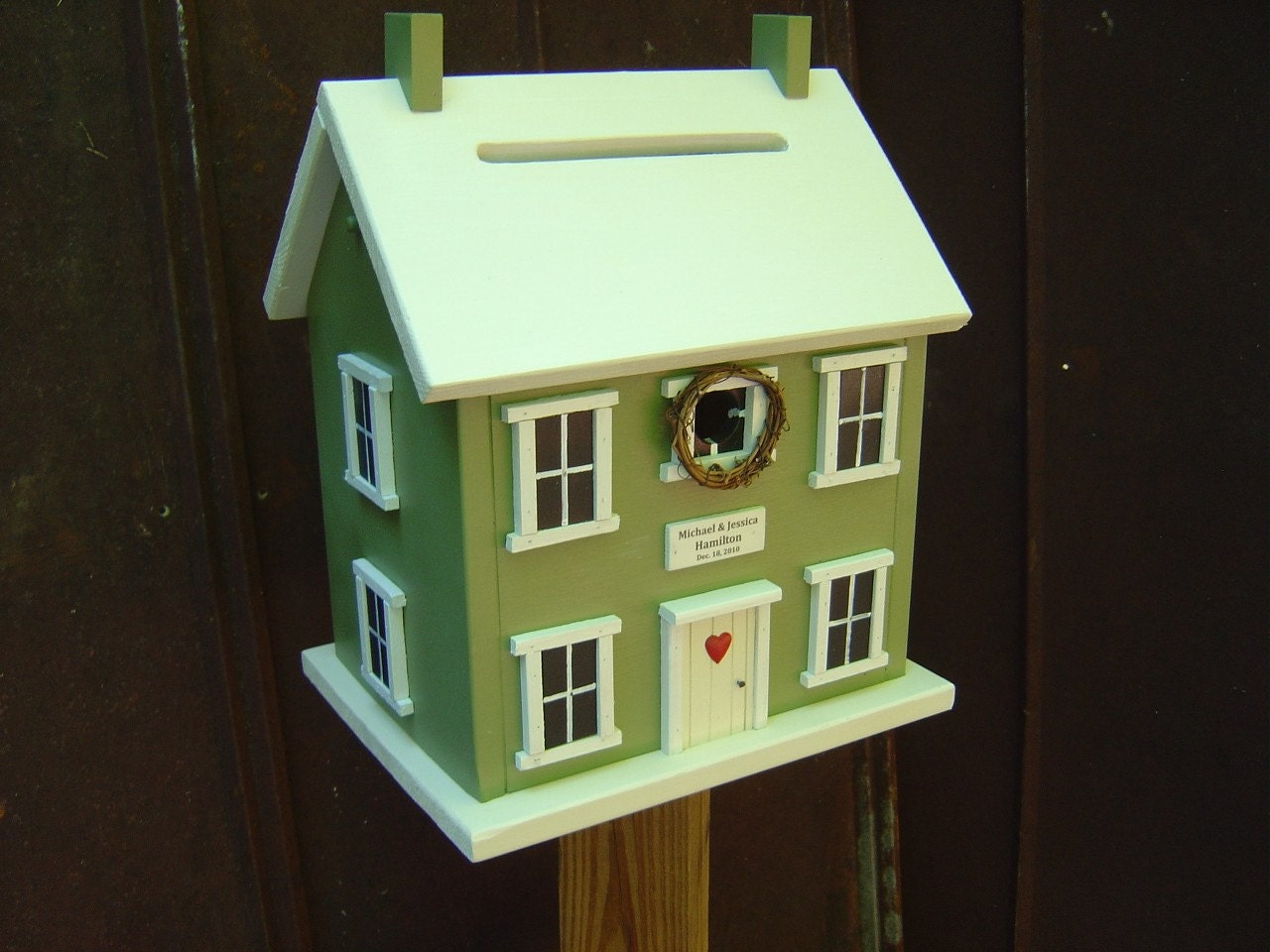 Birdhouse Wedding Card Holder Box From CleggFarmCreations
