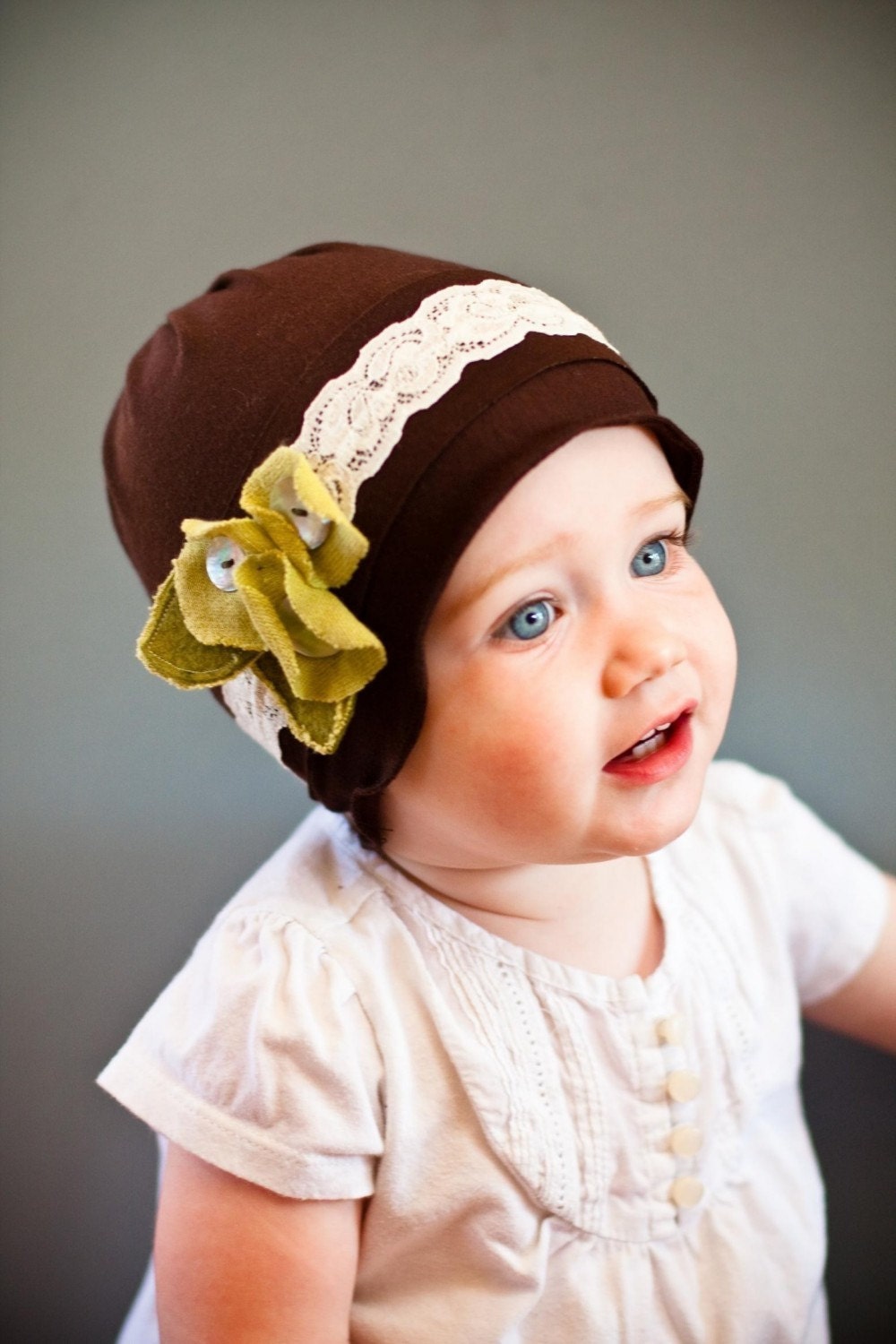 Душистый горошек Маки SNUGARS Cloche шляпа шапка шапочка оголовье девочки ребенок новорожденный малыш