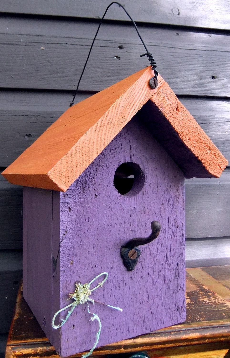 CATSKILL DRAGONFLY Whimsical Reclaimed Wood Bird House
