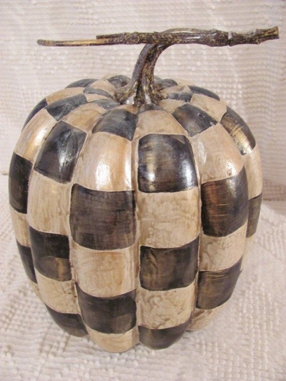 Halloween Black and White - Checked Pumpkin