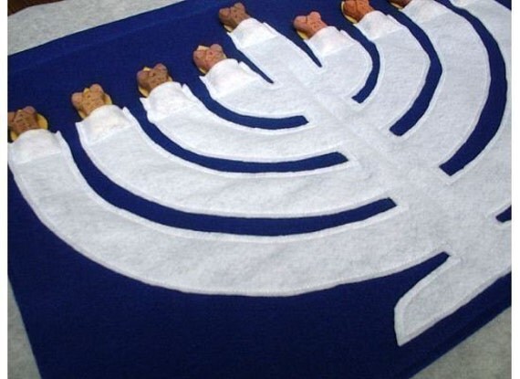 Happy Hanukkah Dog Bone Menorah