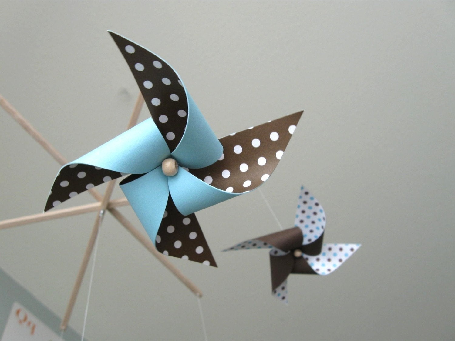 Pinwheel Baby Mobile -Baby Crib Mobile -Nursery Mobile -Hanging Mobile : Little Boy Blue