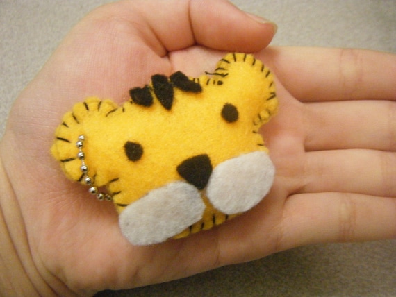 Cute Stuffed Felt Tiger Keychain Jan