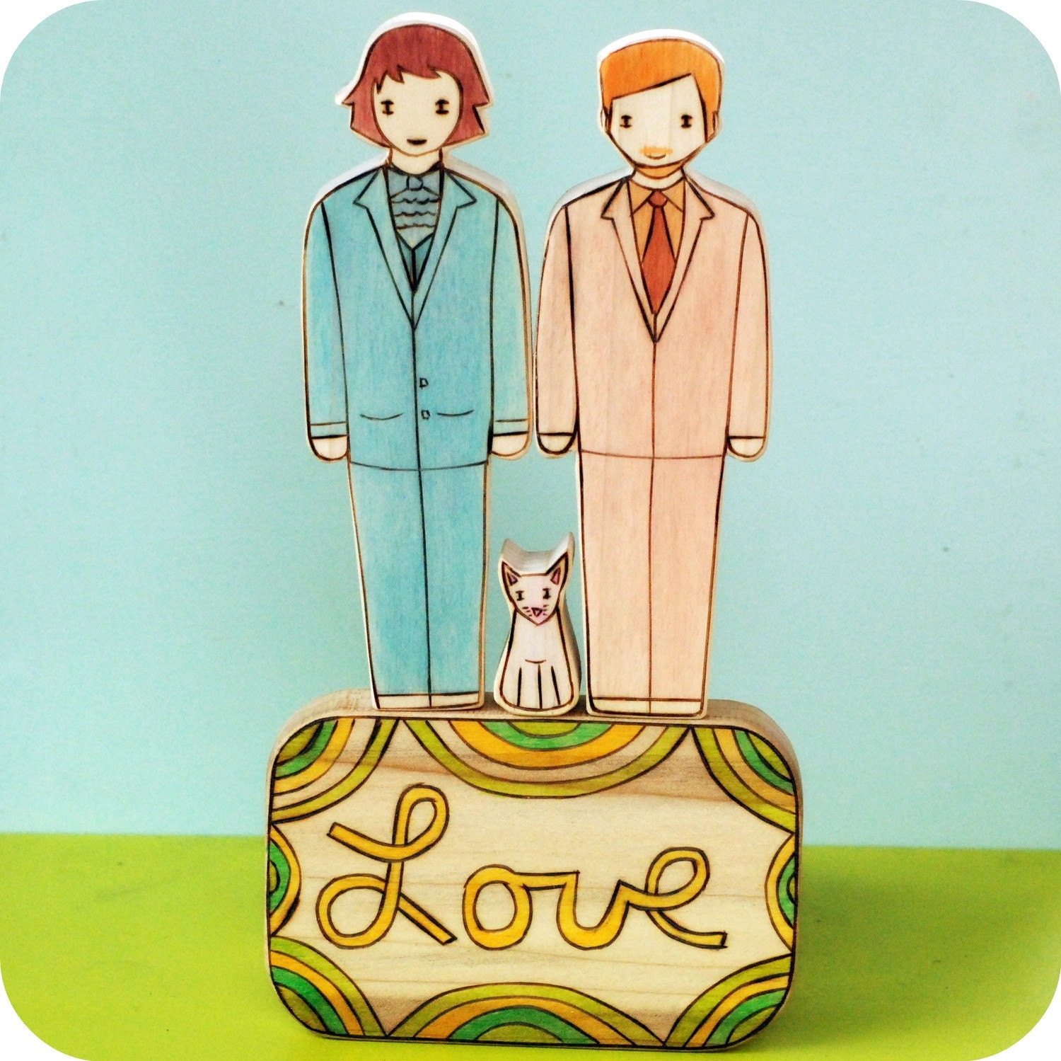 Cats Wedding Cake Topper