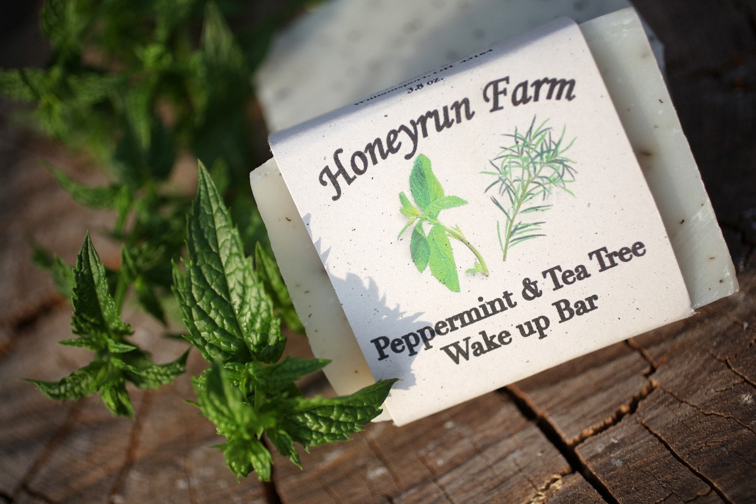 Peppermint & Tea Tree Wake Up Bar - made with honey and beeswax