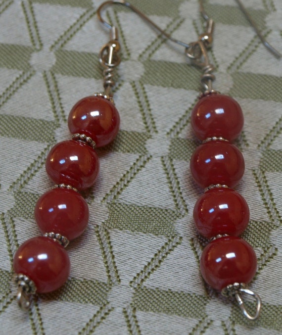 Cherry Red Earrings