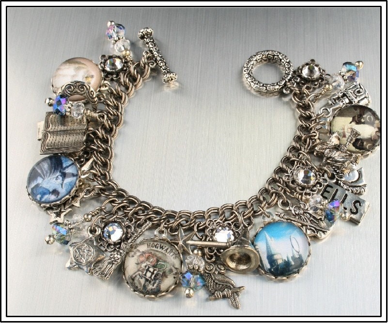 Harry Potter Inspired, Vintage Inspired Charm Bracelet