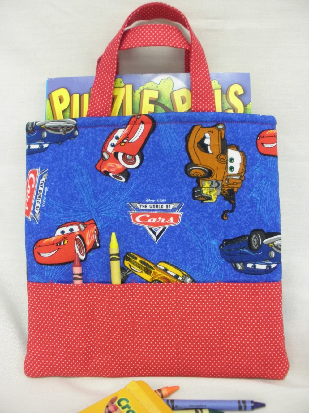 Disney's Cars Crayon Tote (blue)