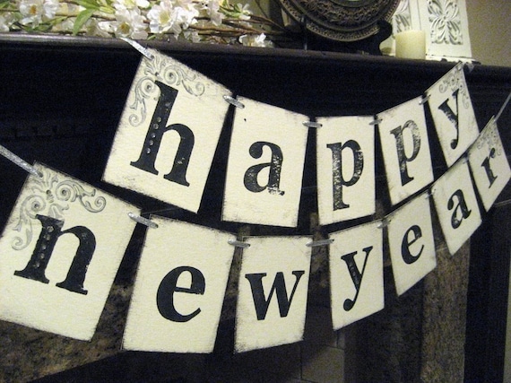 New Year Banner HAPPY NEW YEAR Banner Sign