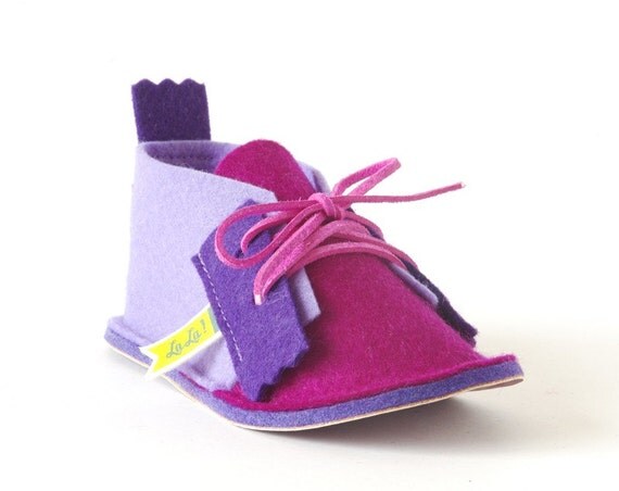 Toddler girls house shoes Ooop Lavender, magenta & purple, toddler house slippers, infant shoes with non slip soles