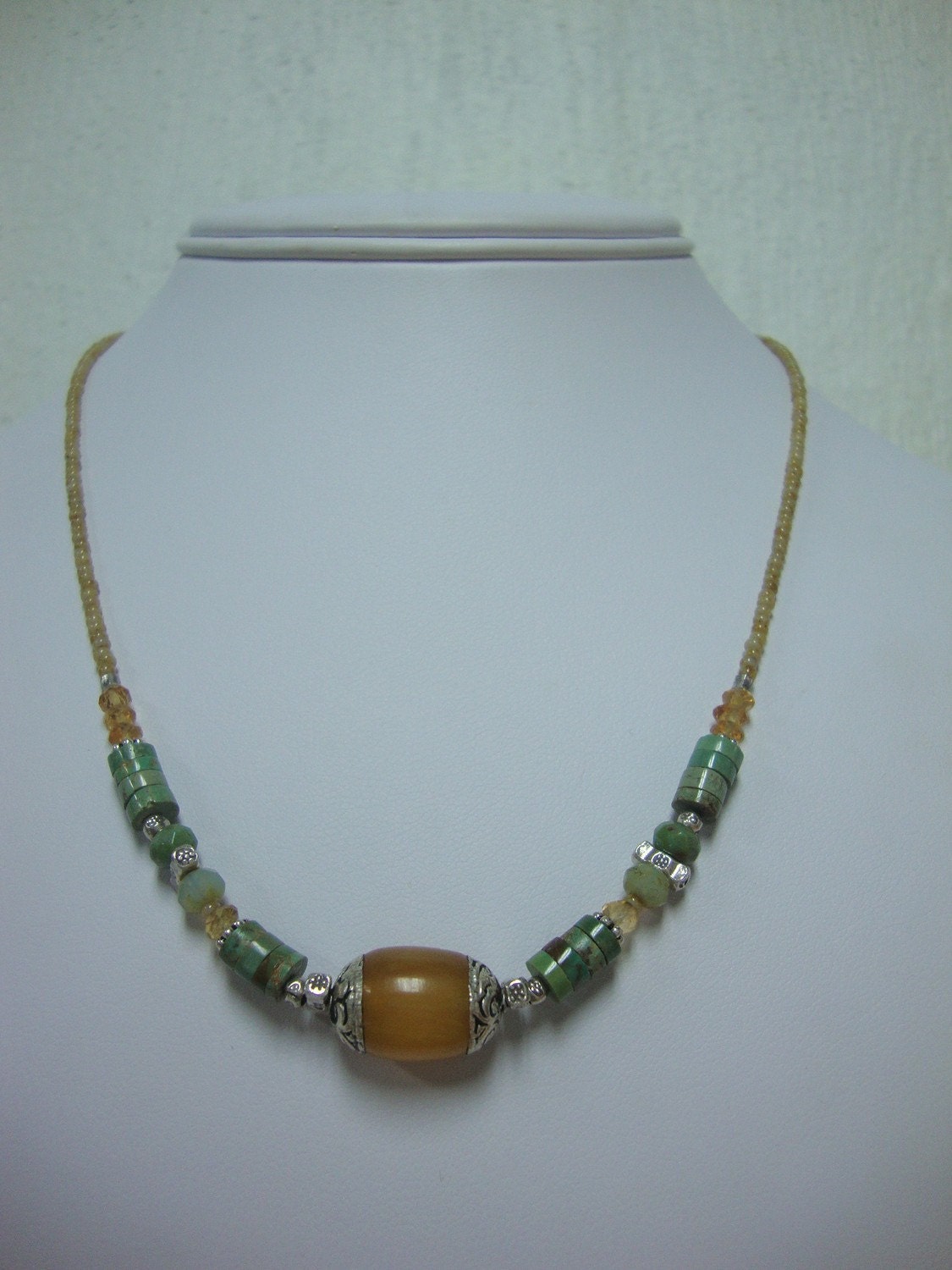 Copal Amber And Turquoise Necklace Preview 3