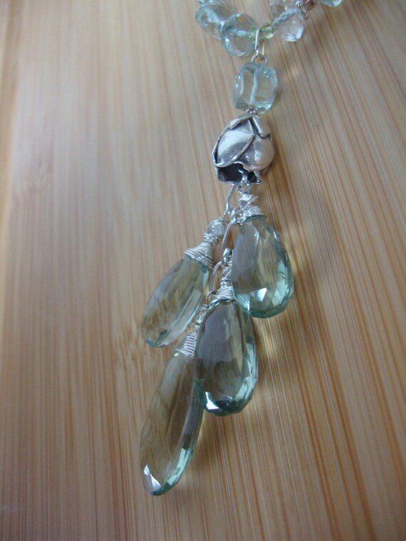 Gorgeous Green Amethyst And Sterling Necklace Preview 3