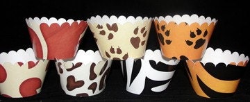 Zoo Animals Cupcake Wrappers for Kids Birthday Party