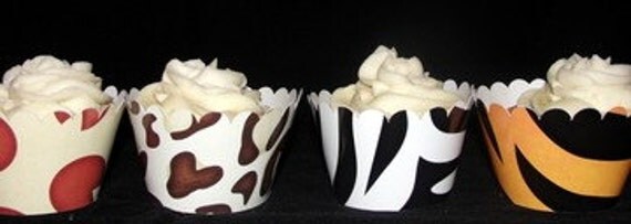 Zoo Animals Cupcake Wrappers for Kids Birthday Party