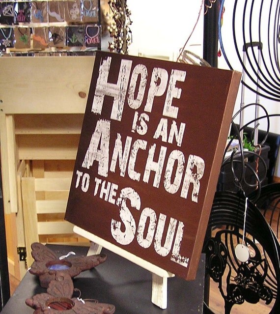 ON SALE Hope is an Anchor to the Soul, Expressive Word Canvas