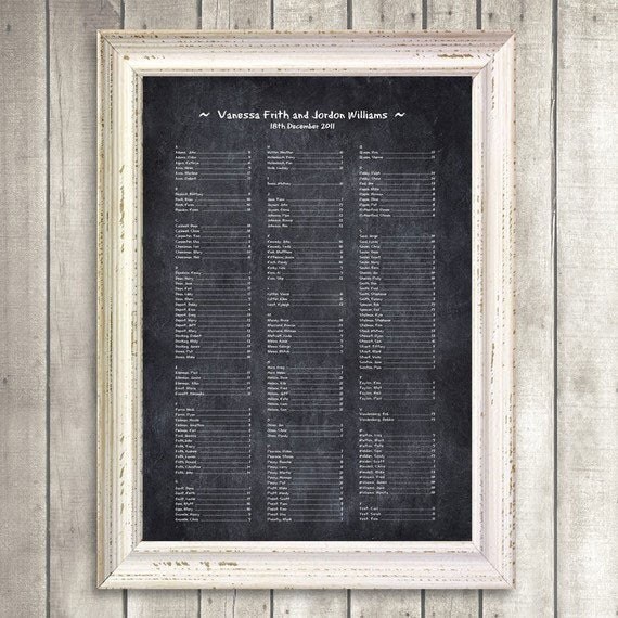printable chalkboard seating chart