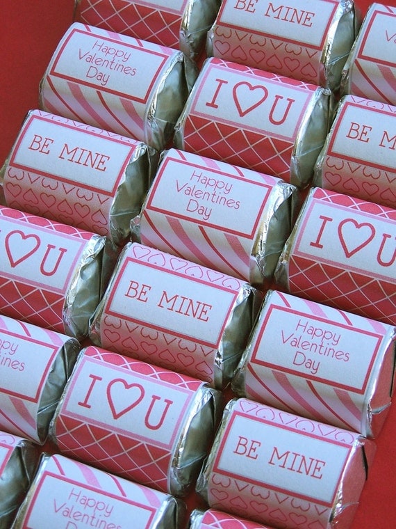 Valentines Day printable chocolate/candy wrappers