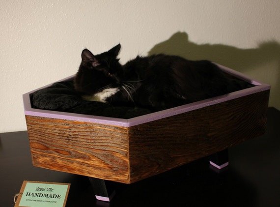 Reclaimed Wood Coffin Pet Bed