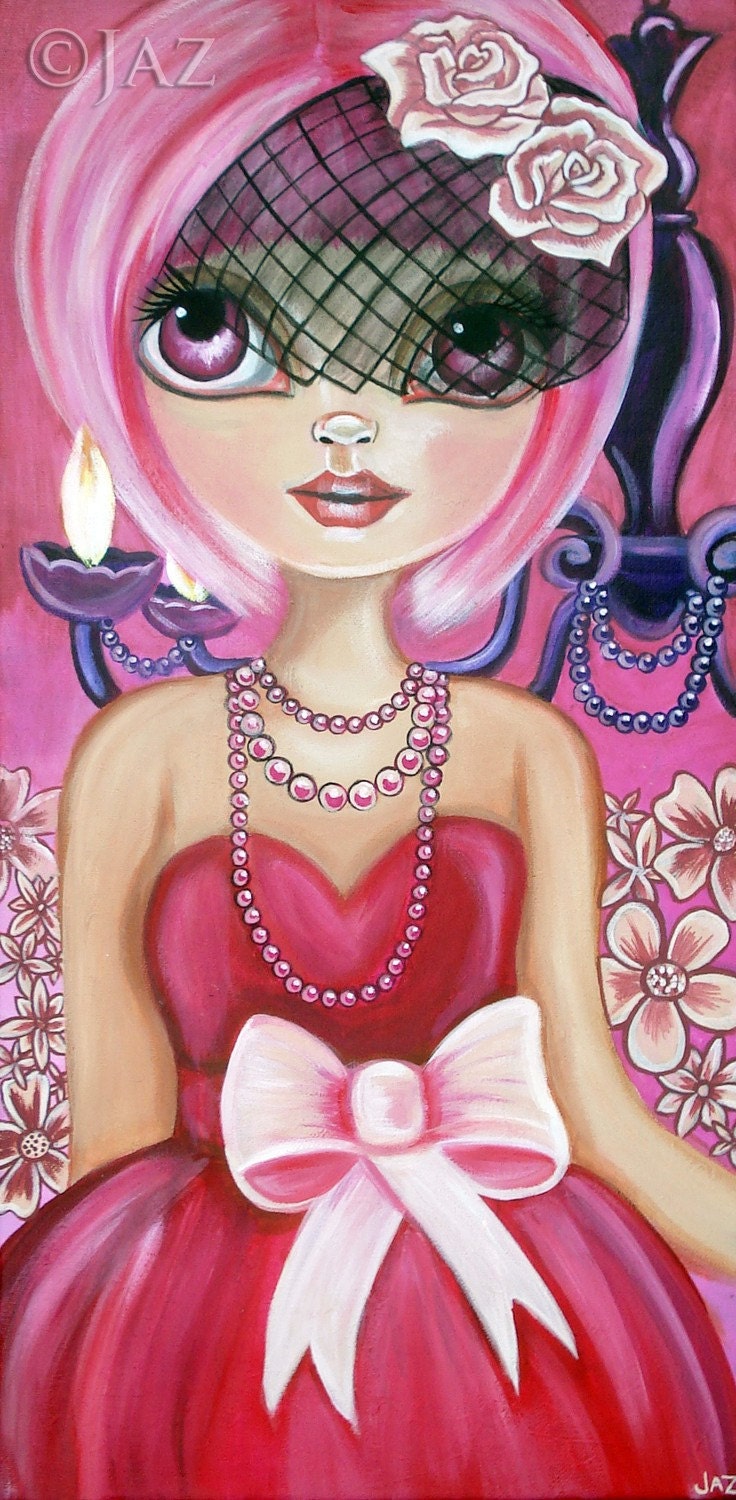 ART PRINT - Pretty in Pink  - by Jaz - 5x10