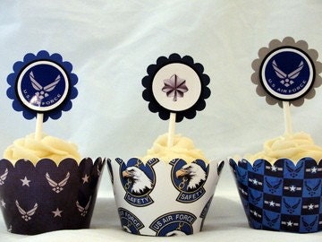 Air Force Cupcake Toppers
